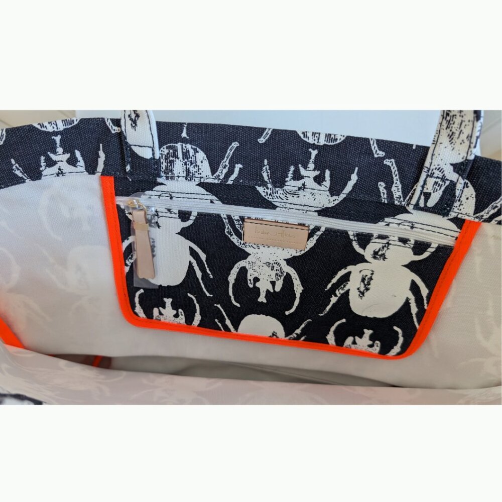 NWOT India Hicks Eleuthera Beetle Canvas Tote - Carry-All - Picture 4 of 5